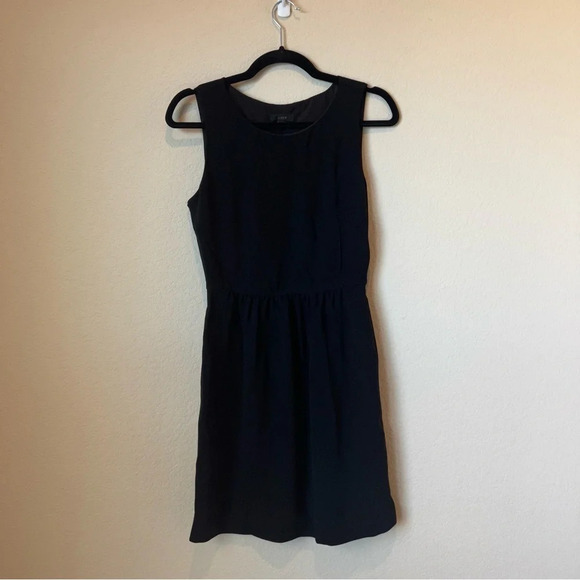 J Crew Black Crepe Sleeveless Camille Cocktail Office Dress - Picture 1 of 5